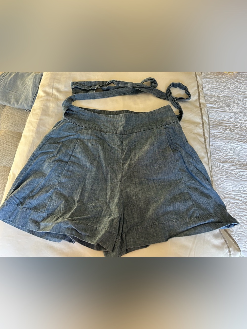 J. Crew Light Chambray Shorts in Denim Blue
